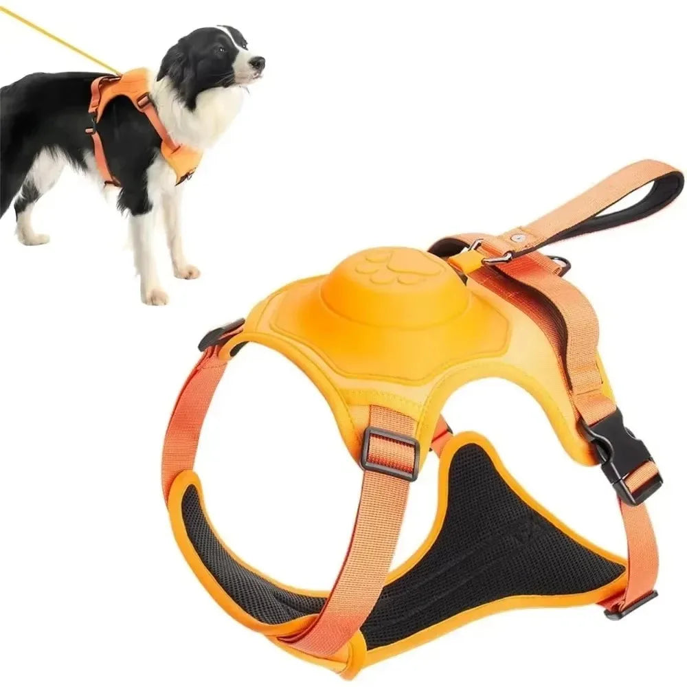 Dog Collar Harness for Medium Large Dogs Explosion-proof Punch Breathable Adjustable Pet Harness Vest Outdoor Outdoor Training