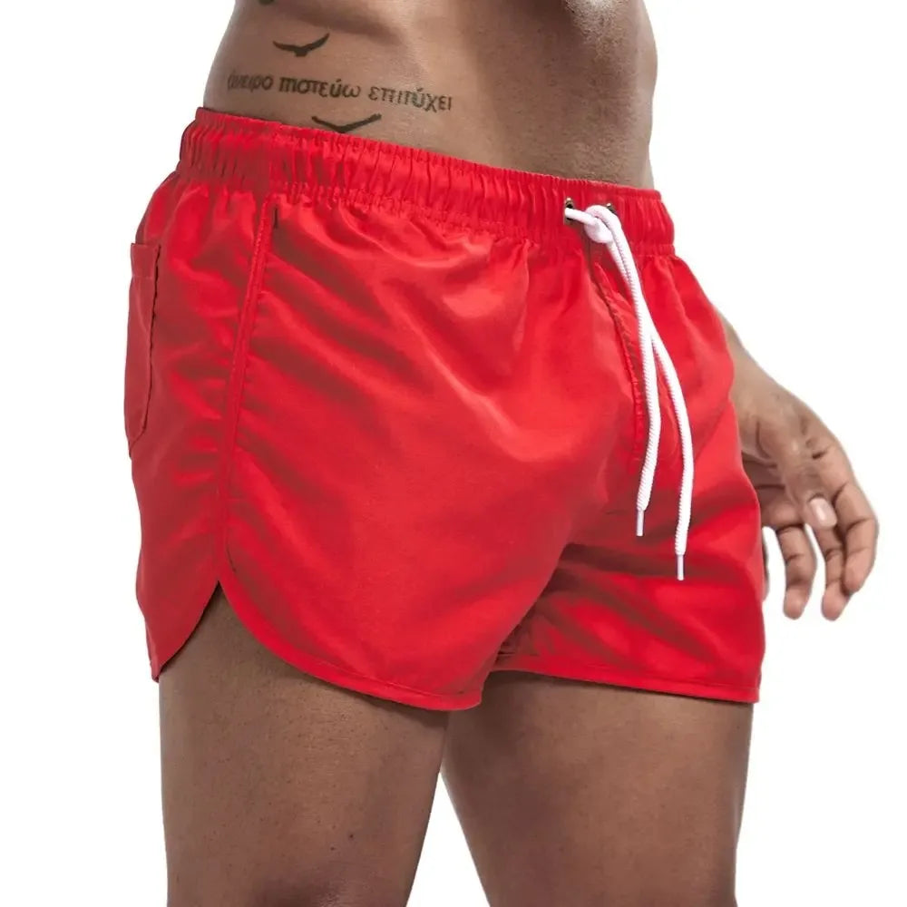 Shorts For Mens 2025 Summer Men's Swimwear Shorts Brand Beachwear Sexy Swim Trunks Men Swimsuits Low Waist Breathable Beach Wear
