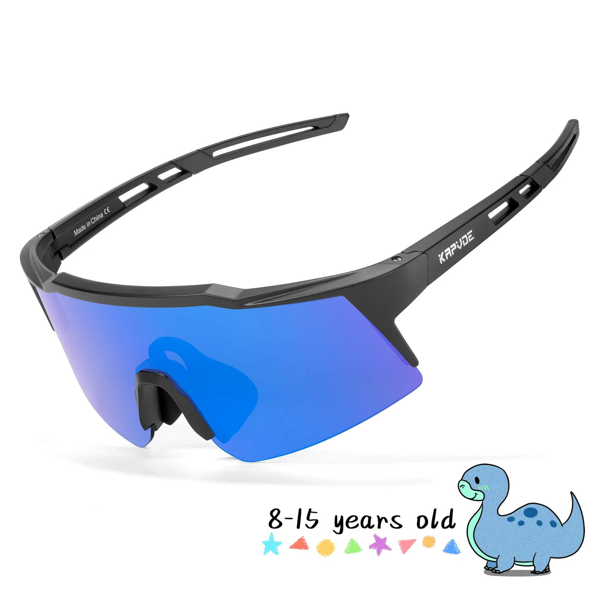 Kapvoe Kids Cycling Sunglasses Aged 8-15 Baseball Running Children Glasses UV400 Sports Riding Bicycle Glasses