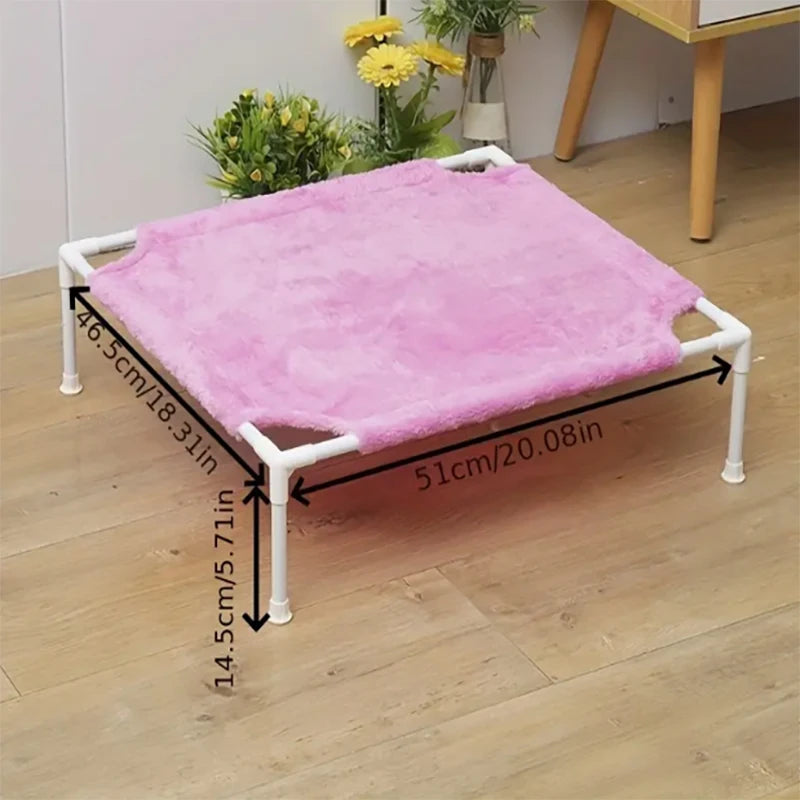 Cat bed dog kennel spring summer autumn winter removable washable plush cloth cover metal cat bed teddy small dog pet bed