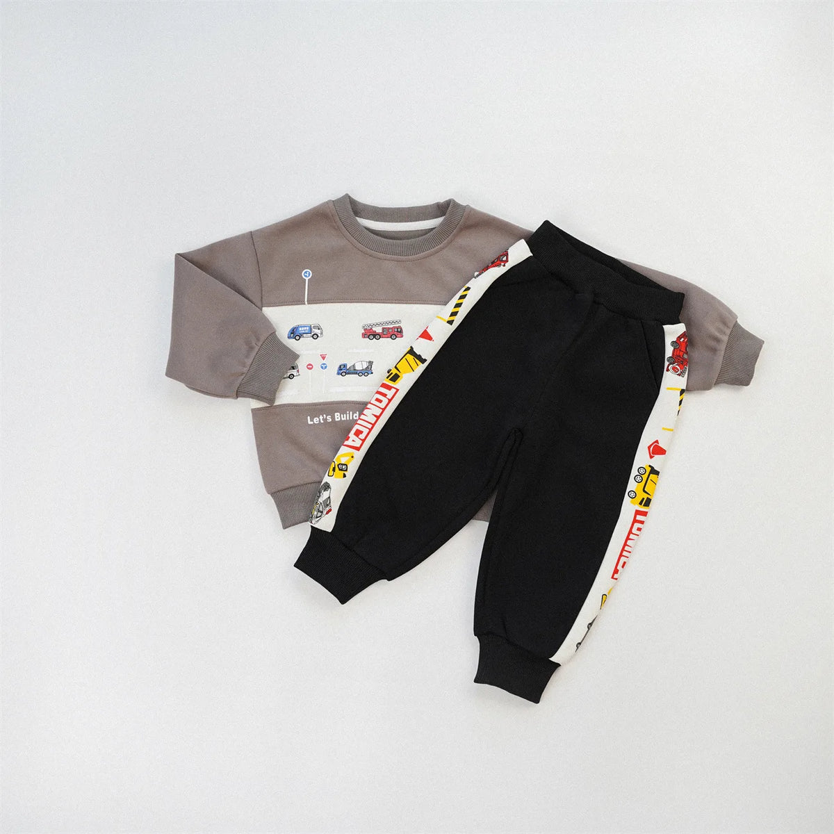 90-150 Kids Jogger Pants 2026 Autumn Car Patchwork, Comfy Breathable Versatile Sports Long Pants for Teenage Boys & Girls