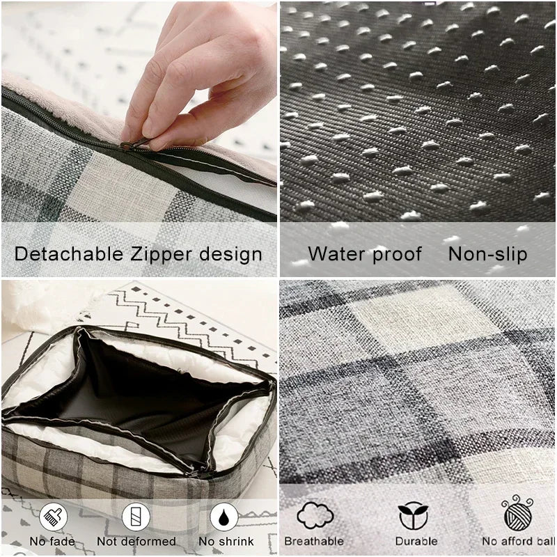 Warm Soft Pet Bed Removable Washable Sofa Cushion Pet Mat Indoor Kennel Sleeping House for Puppy Cat Dog Daily Pet Supplies