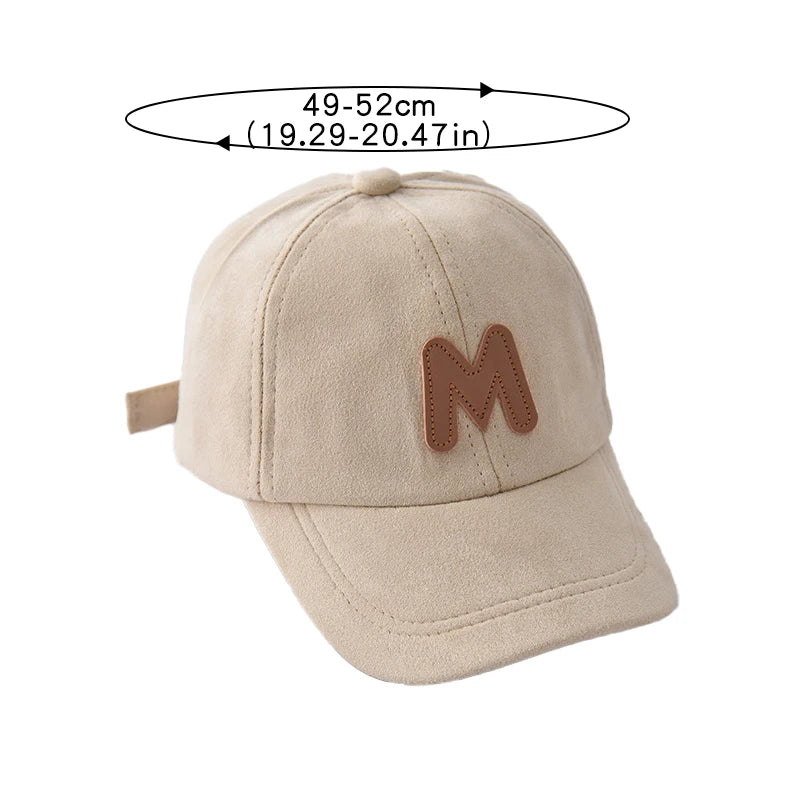 High Quality Suede Children Baseball Hat Fashion Kids Peaked Cap Girls Boys Solid Color Duck Tongue Caps Baby Outdoor Sun Visors