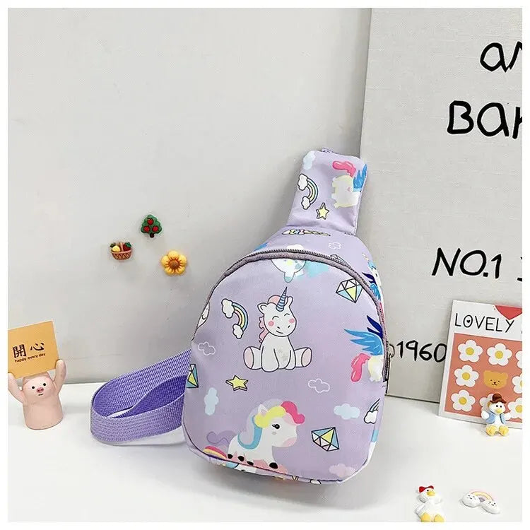 Children's Cute Dinosaur Shoulder Bags Baby Girls New Casual Boys Kids Chest Bag Coin Purse Nylon Handbags Small Messenger Bag