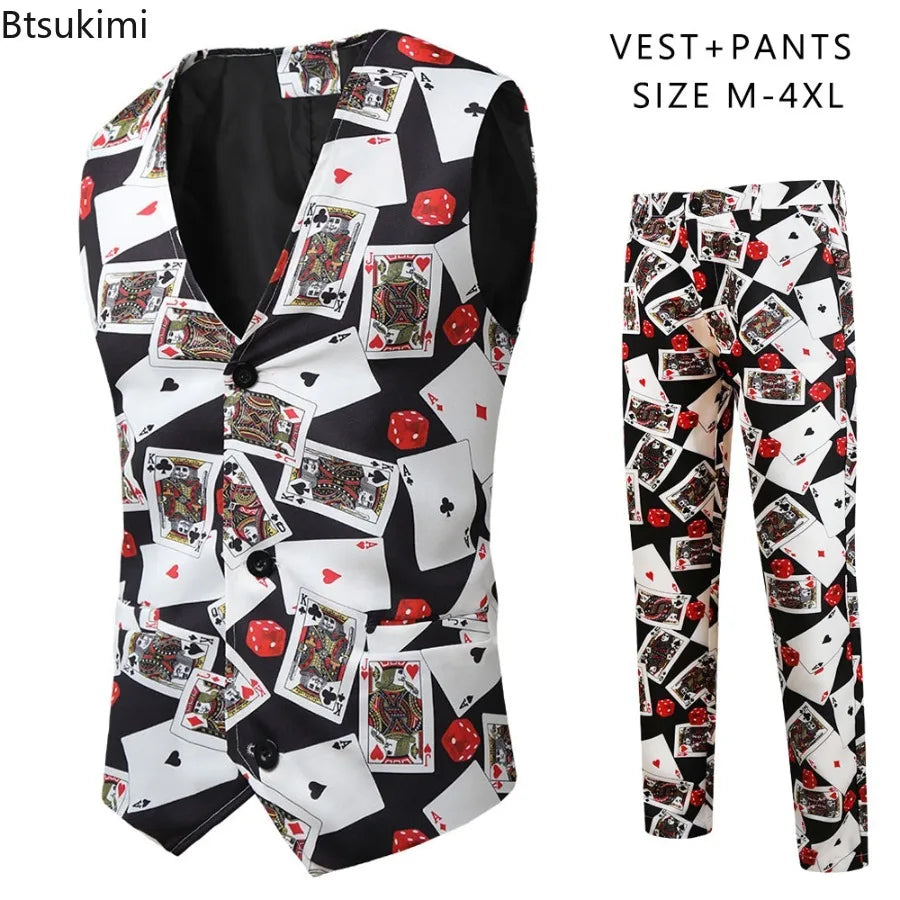Men's Luxury Suit 3 Piece Fashion Business Party Mens Paisley Formal Suits Sets Jacket Vest Pants Slim Fit Dress Men Clothing