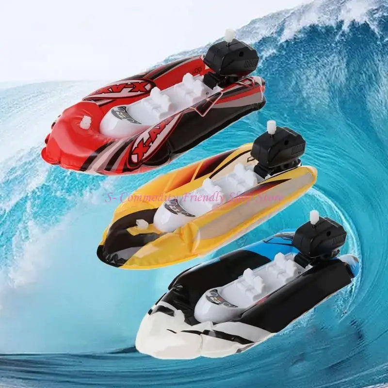 Kids Bathroom Set Shower Toys Cute Inflatable Boat Water Games Tool Water Toys for Kids Gifts Ship for Play Water Suppli