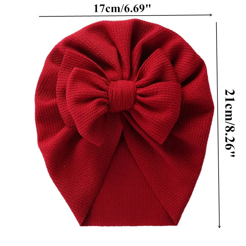 Baby Hat Girls Bows Turban Hats Infant Photography Props Cotton Kids Beanie Baby Cap Accessories Children Hats Newborns Bonnet