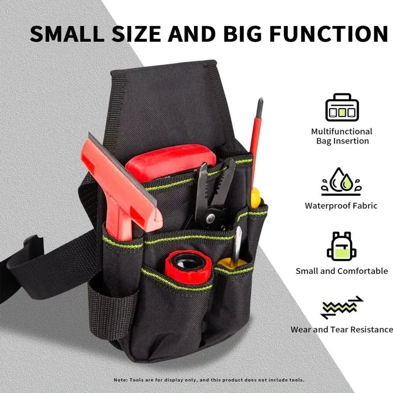 Tool Belt, Small Tool Pouch with Belt Clip, Electrician Tool Pouch, Tool Belts for Men, Utility Pouch with Adjustable Belt