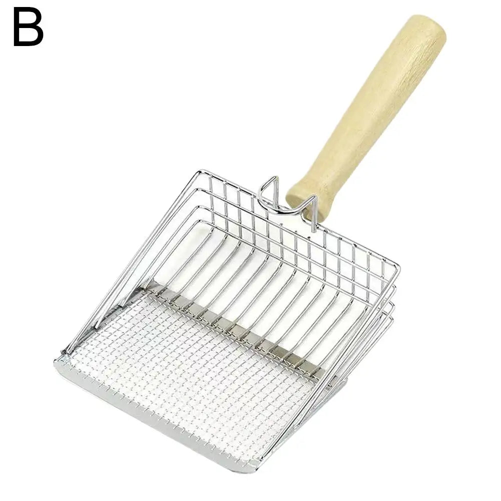 Pet Cleaning Tool Metal Steel Cat Litter Scoop Steel Handle Pet Poop Shovel