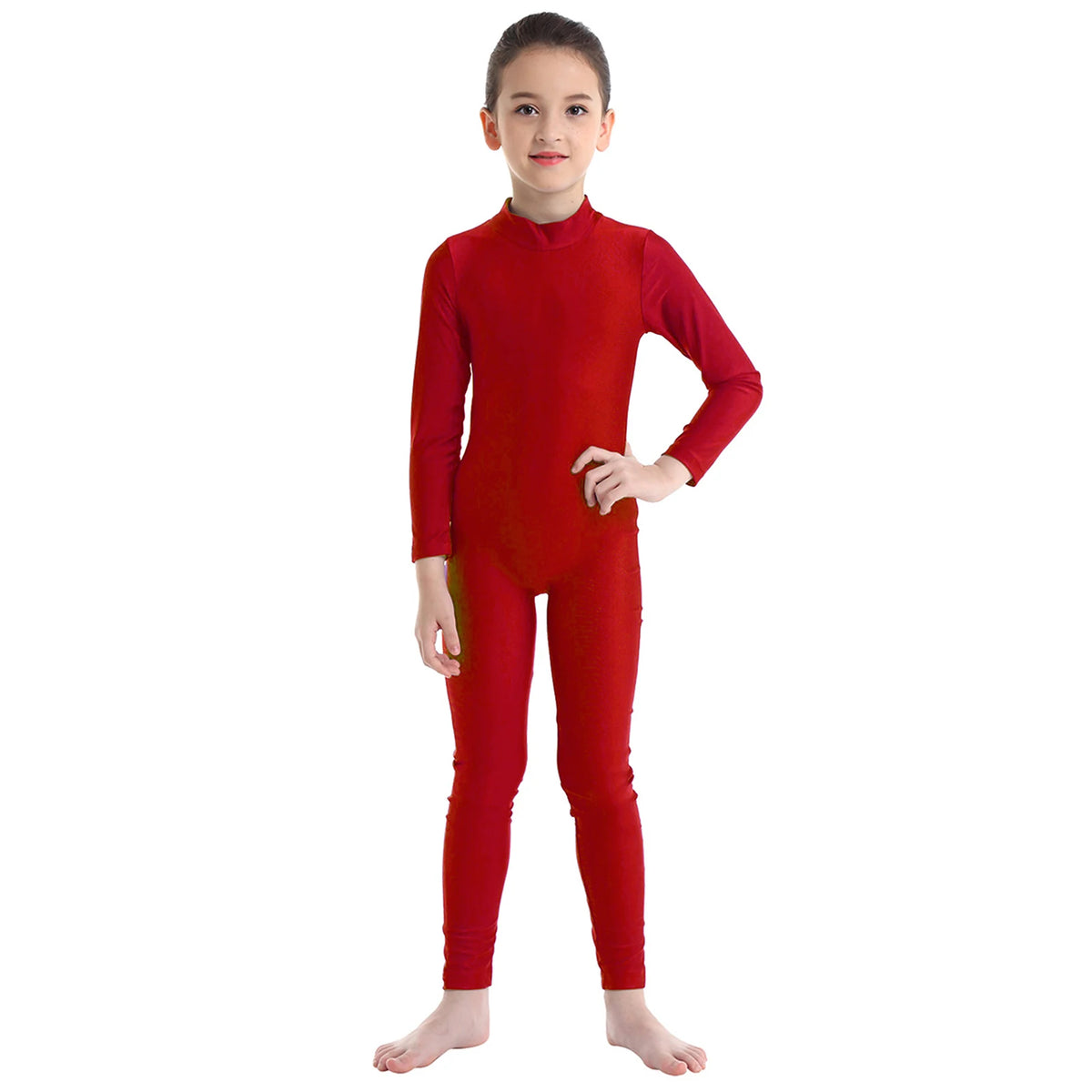 Kids Girls Full Body Suit Gymnastics Bodysuit Ballet Dance Jersey Leotard Jumpsuit Sports Unitard Children Dancewear Sportwear