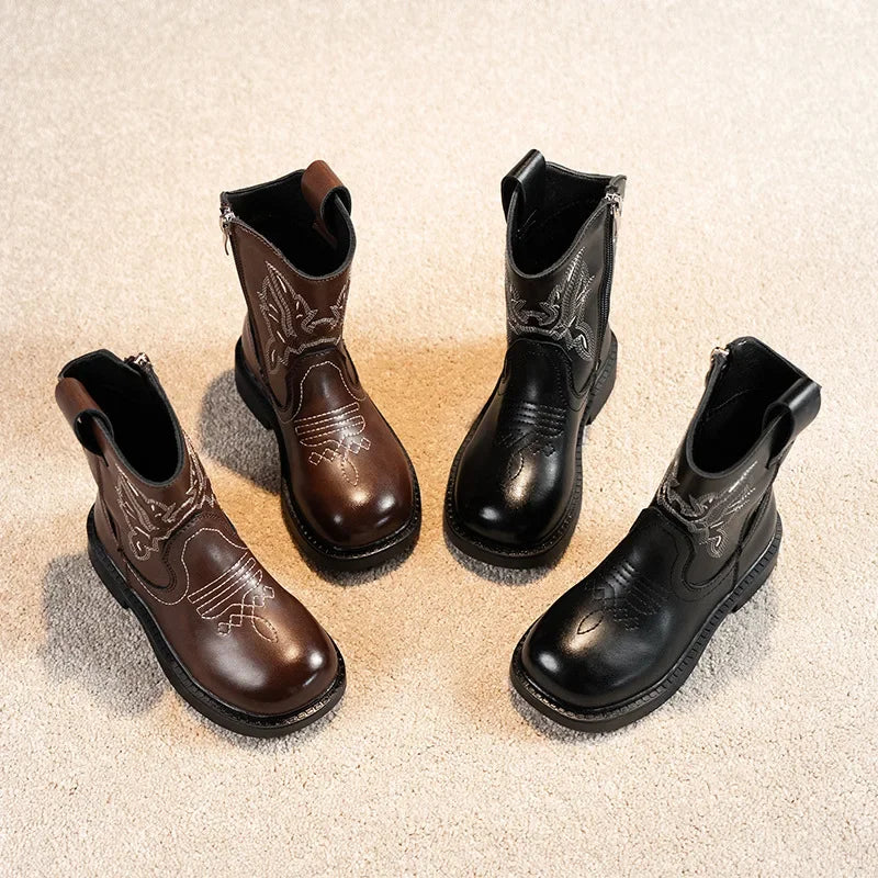 Botas Niña Girls Boots Waterproof Cowboy Boots Childrens New Fashion Short Anti Slippery Boot Thick  Boot Kids Boot Zapatos Niña