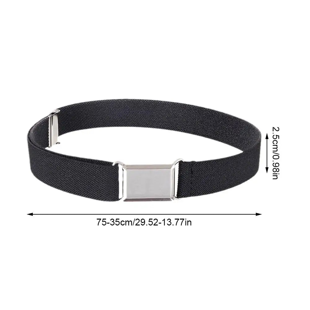 Kids Elastic Belts Kids 2.5cm Width Boy Girl Children Adjustable Elastic Canvas Waistband Stretch Waist Belt with Buckle 60-80cm