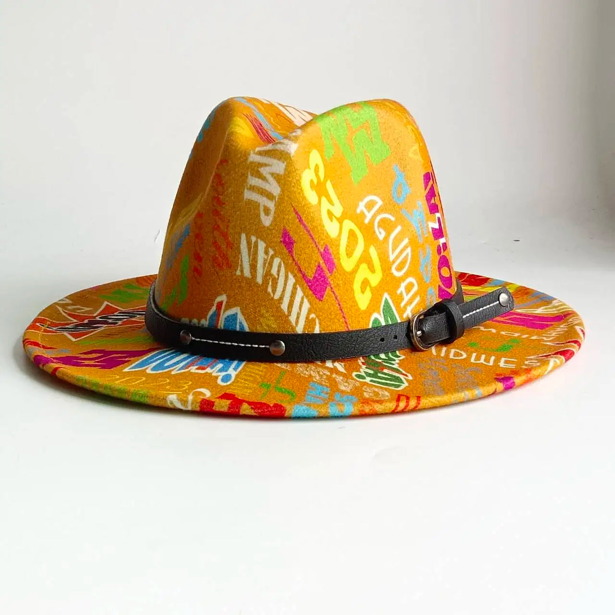 Fedora hat Women's hat wide-brimmed hat Fedora hat autumn winter men retro fashion tie-dye felt jazz Panama hat wedding hat