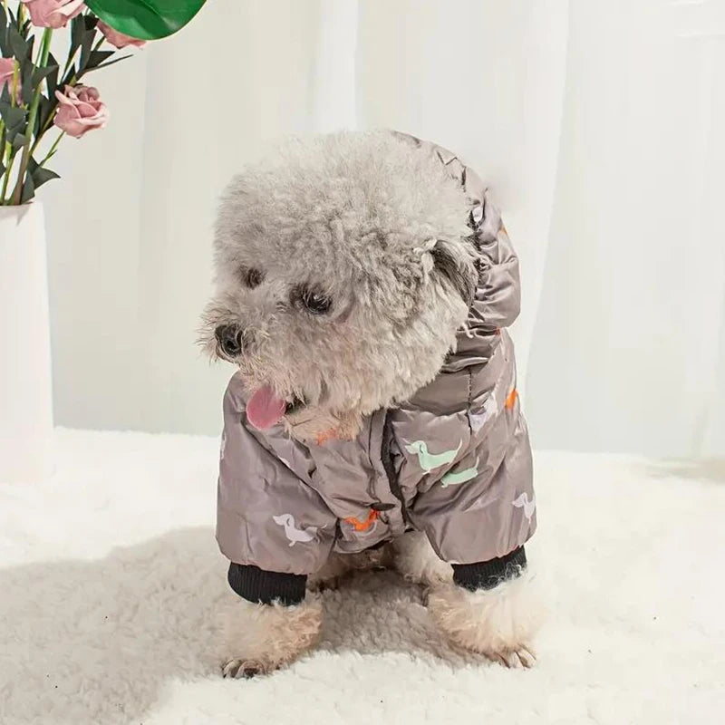 New hot pet clothing two feet hooded cotton-padded cat and dog clothing autumn and winter plus cotton thickened pet clothing