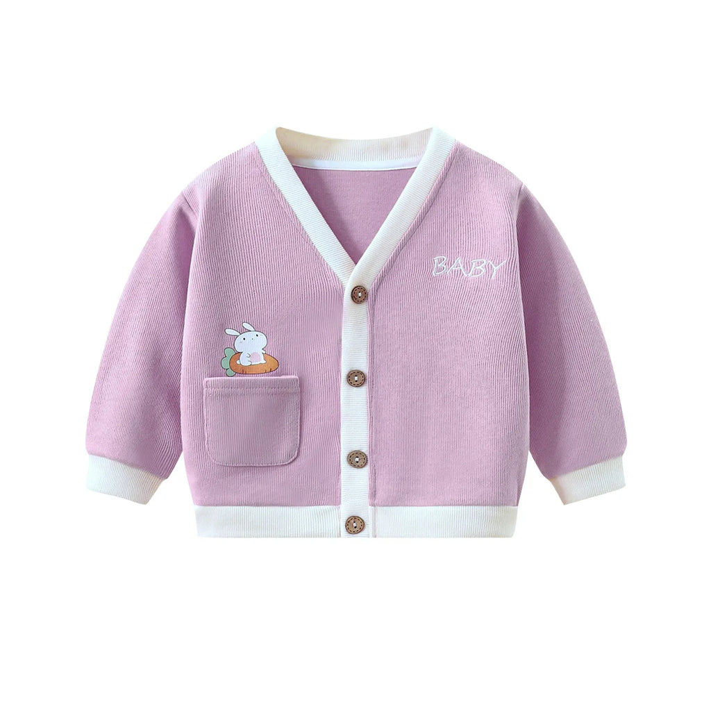 Autumn Winter Baby Knitted Cardigan Sweater Cartoon Animal Long Sleeved Tops Kids Clothes Children Jacket Toddler Warm Coat 0-1y