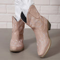 Boots Women New 2026 Winter  Luxury Designer Embroidered Ankle Boots for Women Ladies Pointy Fashion Rubber Footwear Women Shoes