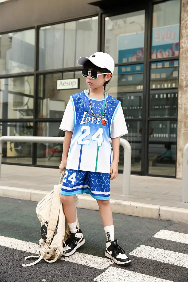 Children Team Training Uniform Kids Basketball Jersey Quick-drying Boy and Girls Comfortable Shirt  Child Sportswear Tracksuits
