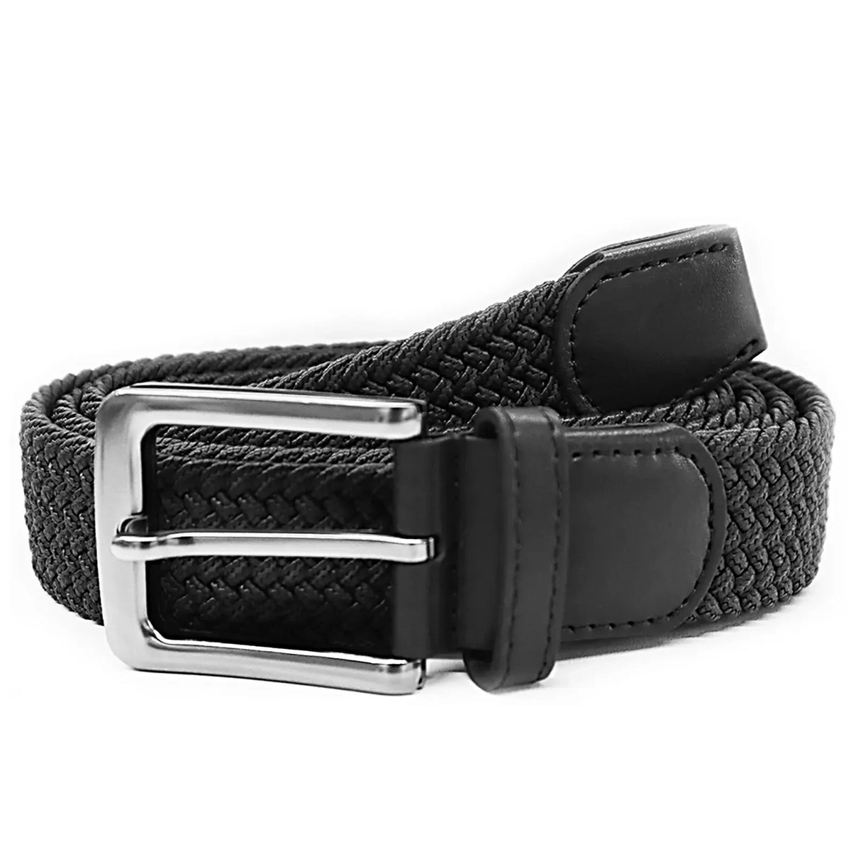 Men's Stretch Belts Elastic Braided 1 Pack, Woven Belt Men for Golf Casual Pants Shirts Jeans Comfortable