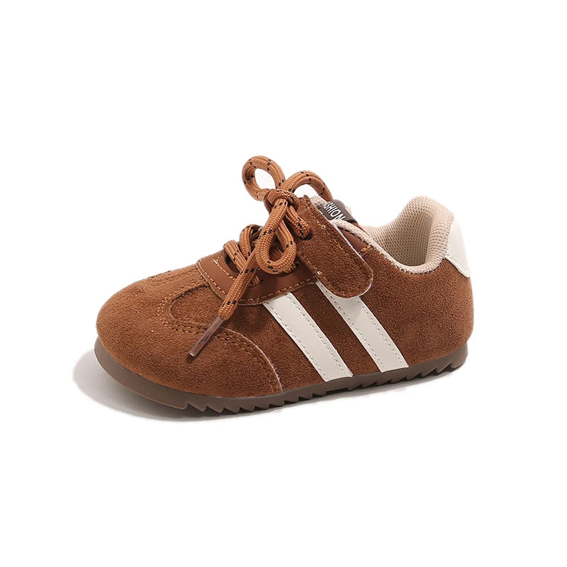 Children's Sneakers Four Seasons Models 2-16 Years Old Red Boys Girls De Training Shoes Brown Soft Non-slip Kids Single Shoes
