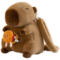 Children Mini Knapsack Bag Funny Girl Anime Crossbody Bag Soft Girl Small Backpack Plush Capybara School Bag for Girls Children
