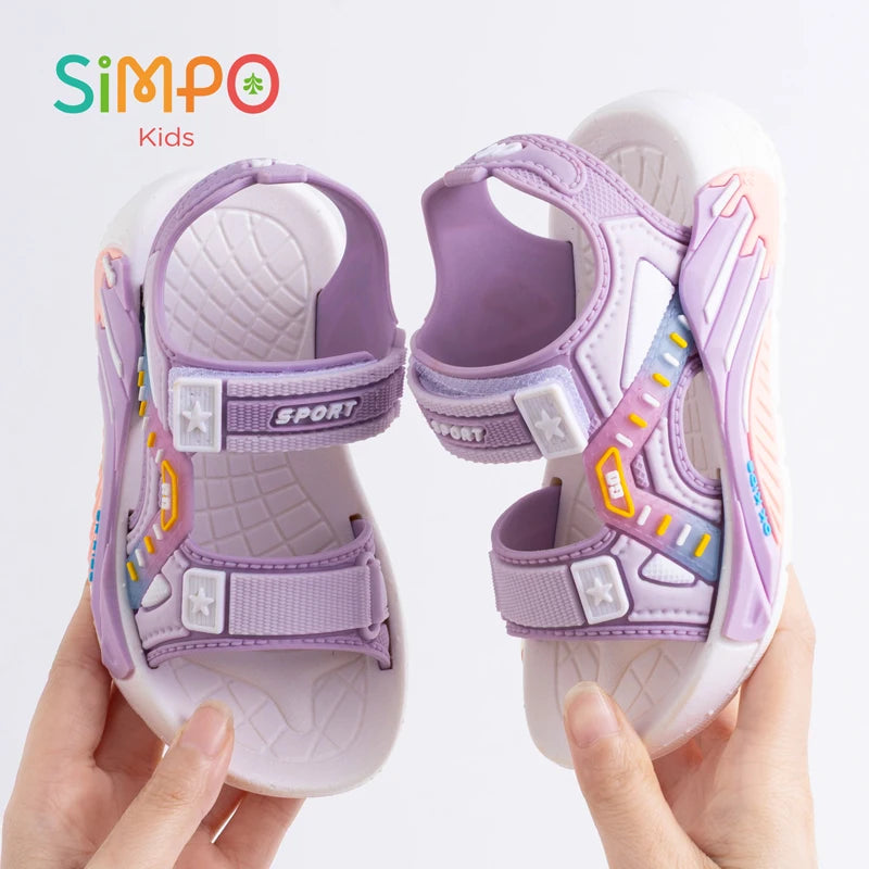 Sports Style Sandals For Students Boys & Girls Soft Bottom Casual Beach Shoes Kids‘ Toddler Sandals Summer