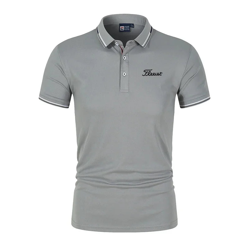 Summer High-Quality Men's Printed Polo Shirt, New High-End Business Casual Quick Drying And Breathable Polo Collar Polo Shirt