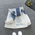 1 2 3 4 5 6 Years Baby Boys Jacket Happy Boy Fashion Windbreaker Outerwear Hooded Zipper Boys Coat Birthday Gifts Kids Clothes