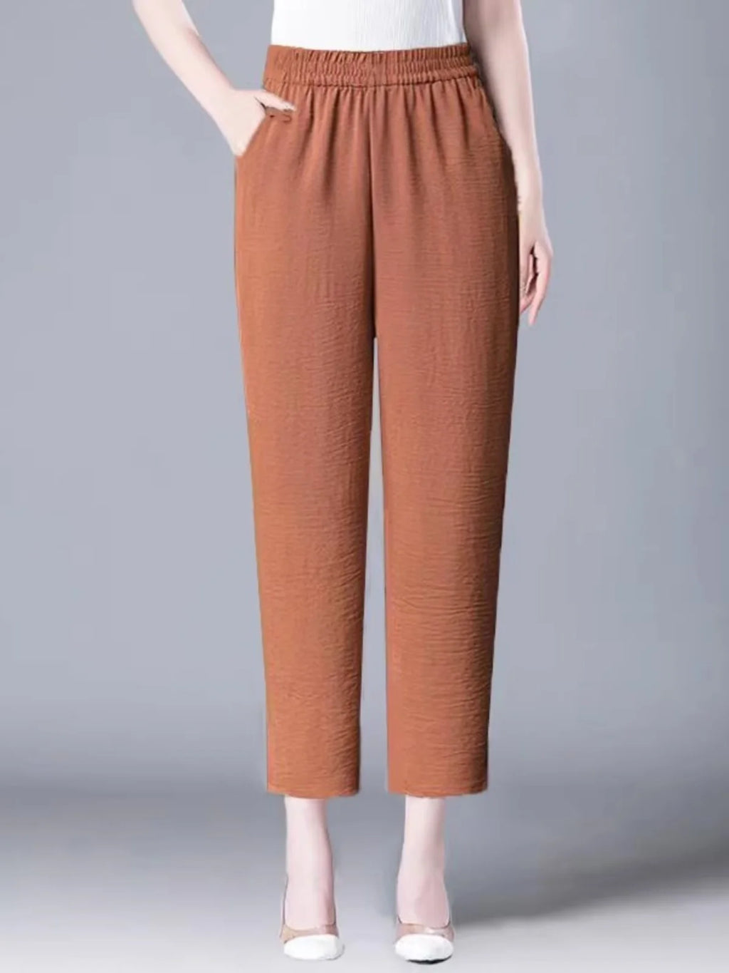 Ice Silk Cotton Linen Harem Pants Women's Summer Thin High Waist ular Carrot Casual Dad Pants 2025  Color Women's Pants