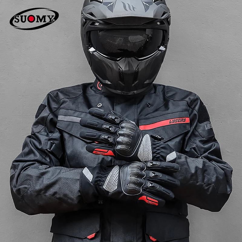  Women's Pink Winter Motorcycle Gloves, Waterproof Warm Windproof, Anti-Fall Urban Commuter Men Motorbike Gloves