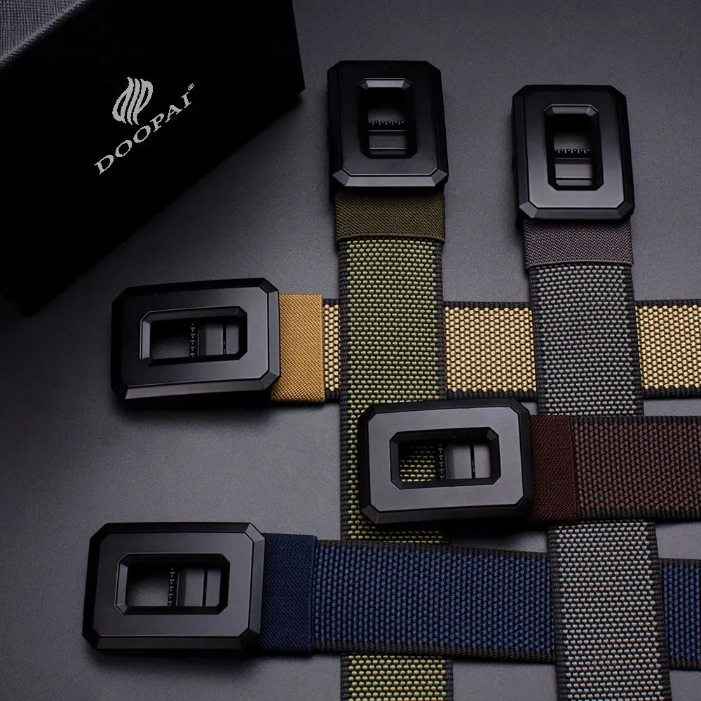 Men Belts Automatic Buckle Tactical Belt Women Fashion Canvas Belts Male Outdoor Fashion Designs Military Belts for Women