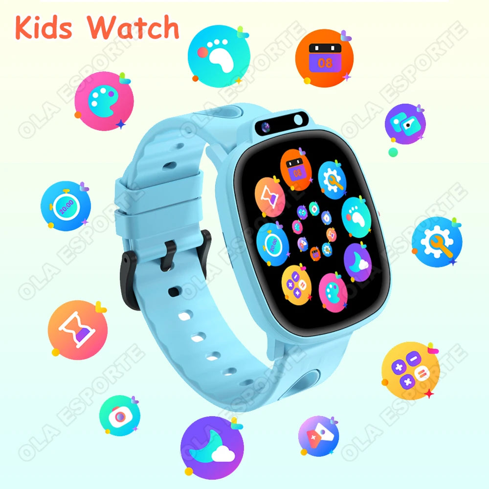 Kids Games Smart Watch 18 Games 1.88-inch Display Screen Camera Waterproof Flashlight For Holiday Gift Boy Girl Children Watch