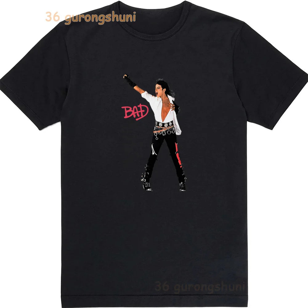 Kids Clothes michael jackson t-shirts black T Shirt For Girls summer Tops Tee Children Short Sleeve Girl BAD Shirts baby tshirt