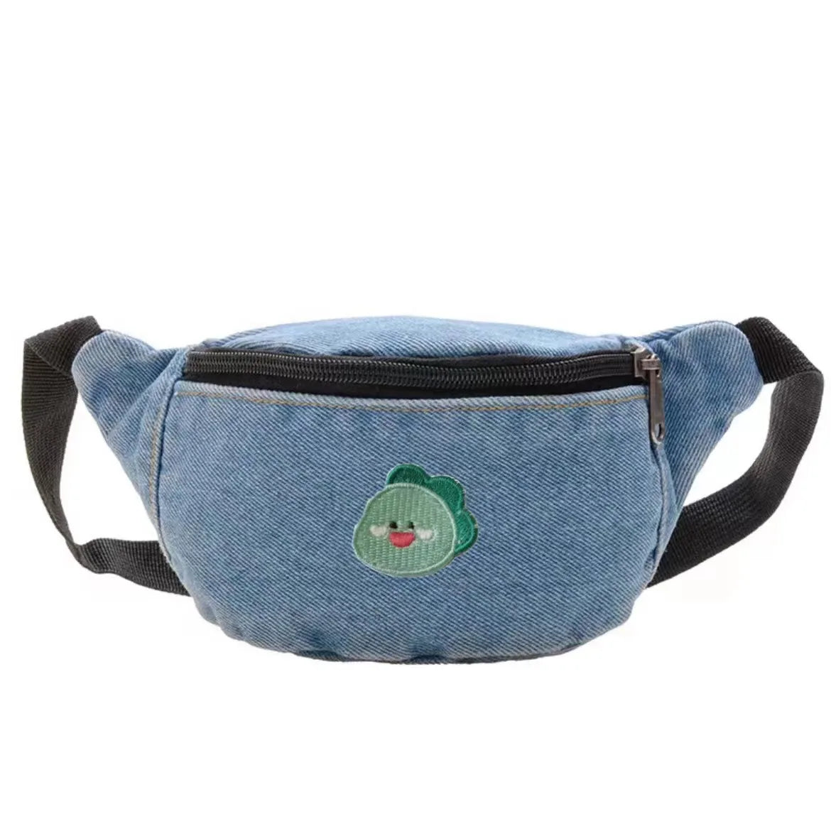 Denim Waist Bag for Kids Fashion Fanny Pack for Little Boy Girls Children's Bum Bag Lightweight Chest Bag Cool Shoulder Bags
