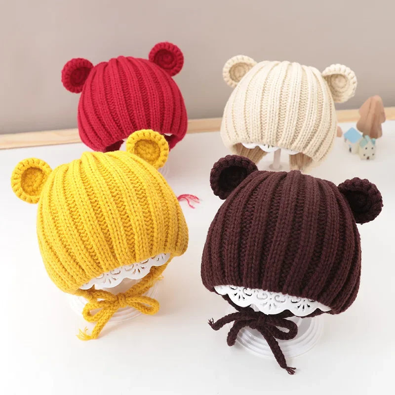 Girls Boys Cap Kids Beanie Infant Hat New Children Baby Cap Soft Warm Hat Beanies 6-24 Months