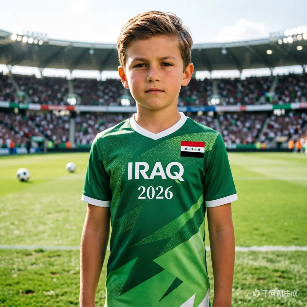 Iraq 2026 T Shirts Soccer Jersey For FansShort-Sleeve T-Shirt for Kid/Adlut,Suitable for Outdoor Activities And Everyday Wear