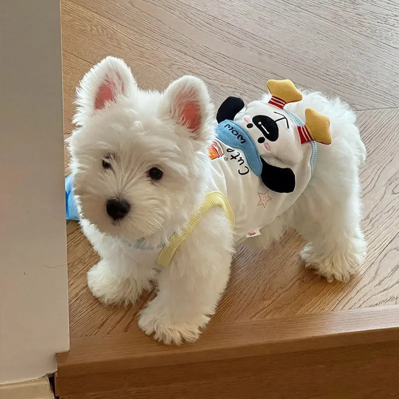 Pet Cute Ice Cream Vest Teddy Spring Clothing Small Dog Cat Pet Dress Couple Outfit Dog Clothes for Small Dogs Puppy Clothes