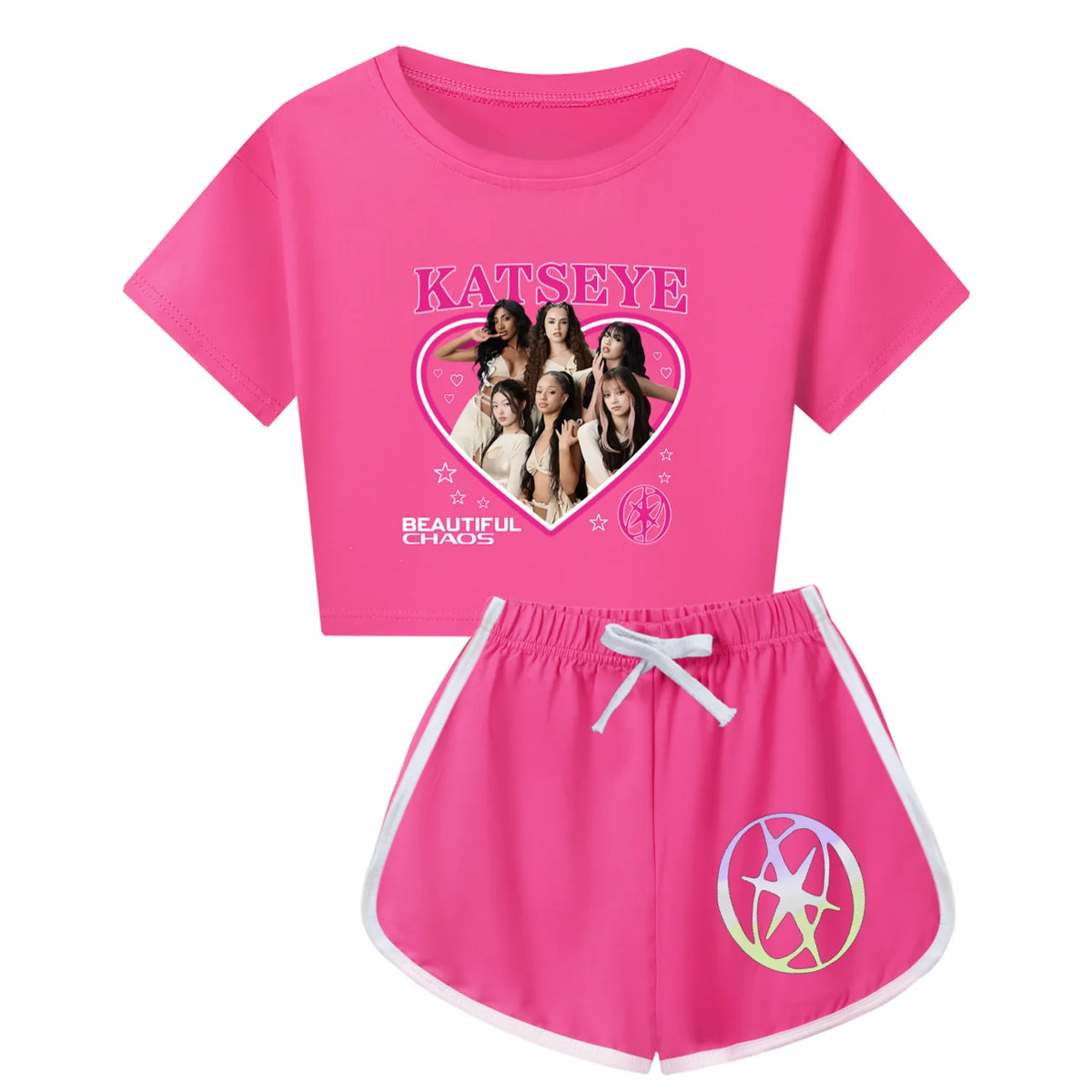 Summer Fall Girls Boys Pajama Sets KPop Girls Group KATSEYE Pyjamas Children Cotton Sleepwear Baby Underwear Set Kids Clothes