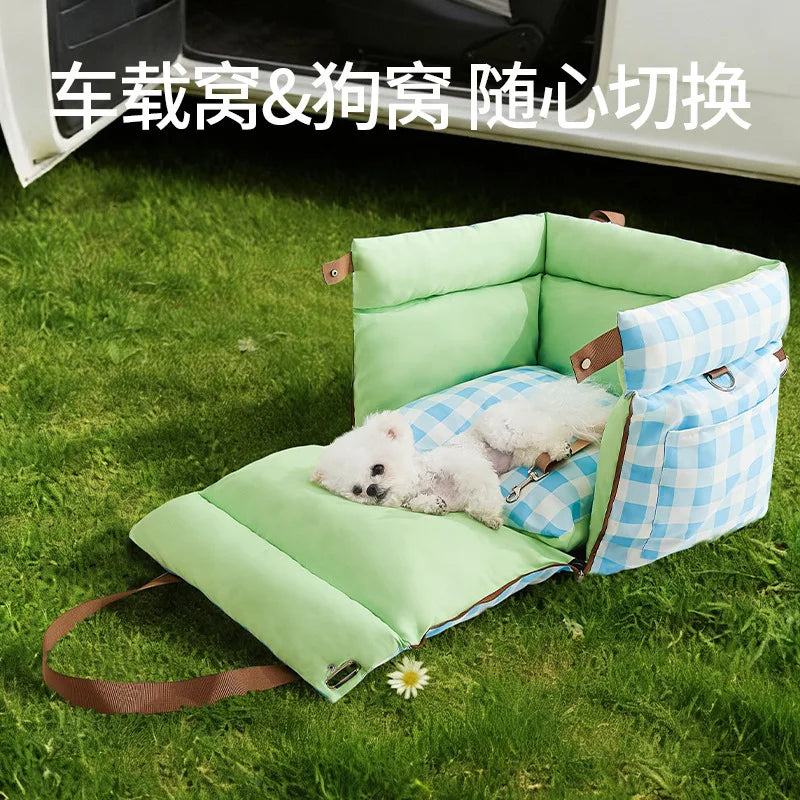 Pet 2-in-1 Pet Car Bag Pet Car Seat Outdoor Safety Seat Cushion Cat Nest Travel Accessories