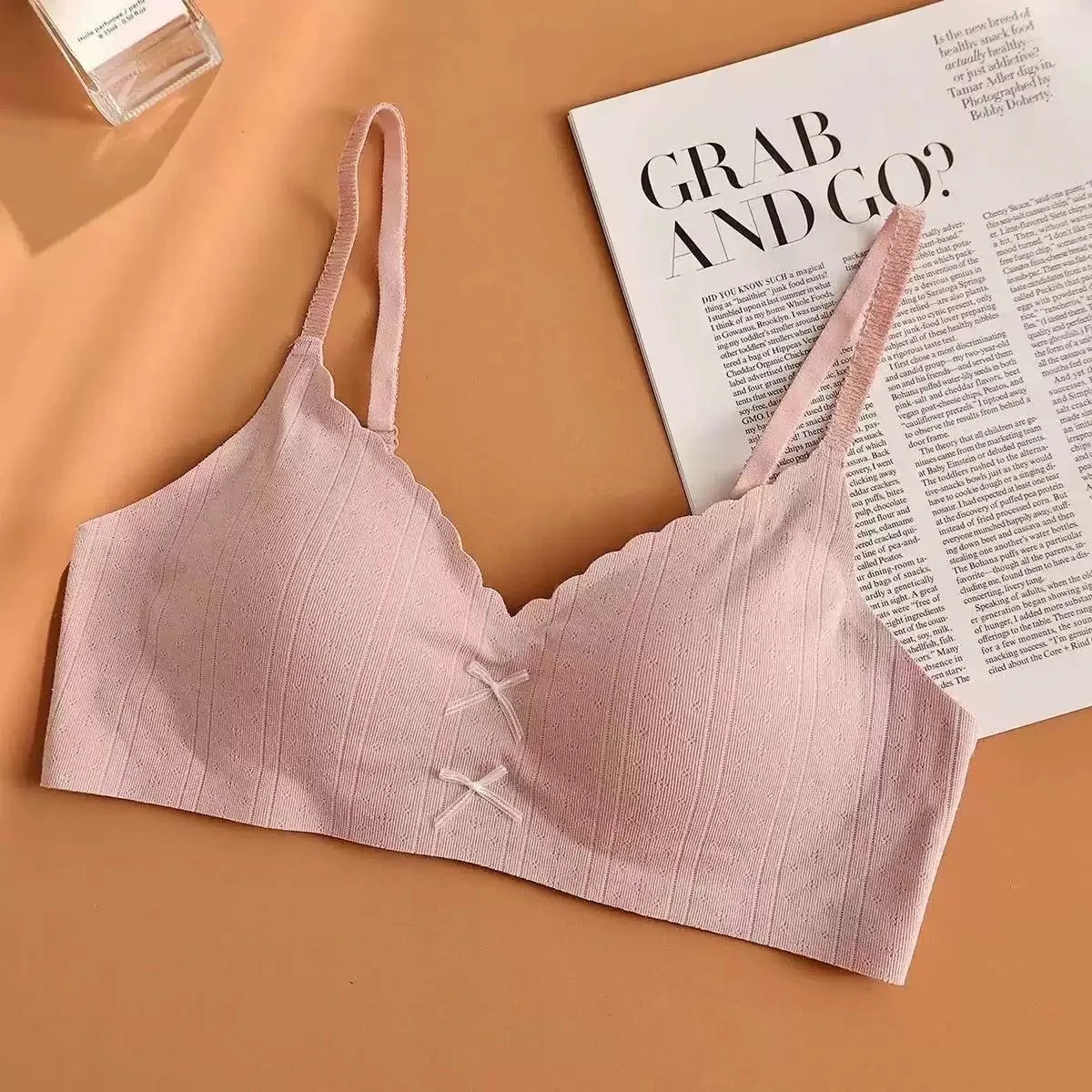 Women's Sexy Gathered Sports Bra Breathable Thin Backless Underwear No Steel Rings Comfortable Supportive Sports Bra for Women