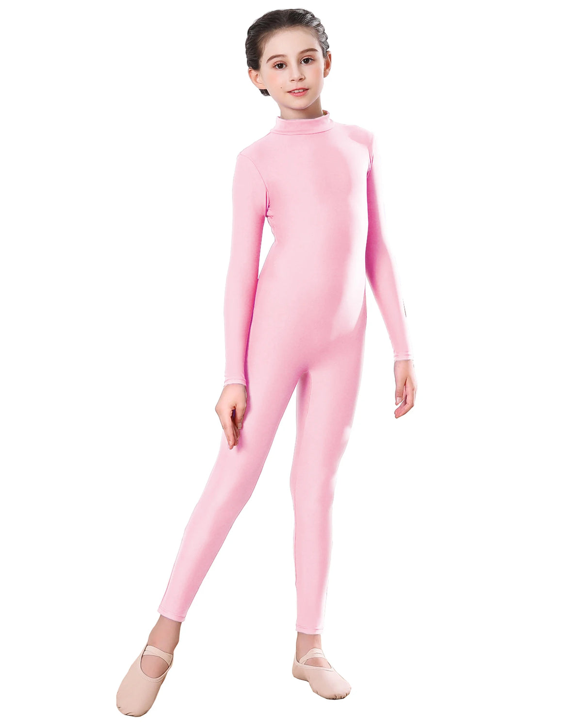 Kids Ballet Skate Dance Wear Girls Gymnastics Bodysuit  Long Sleeve Bodysuit Children Jumpsuit Wear Training Performance Wear