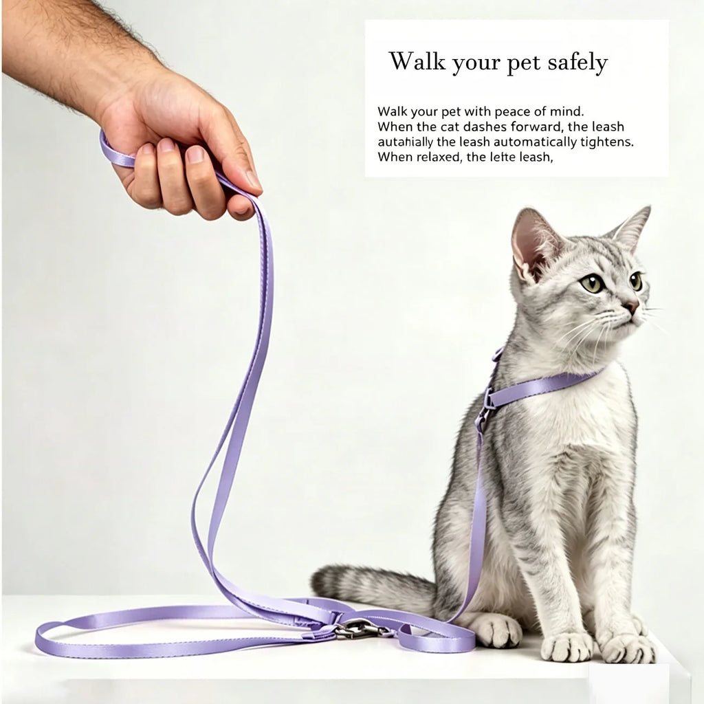 Cat Harness and Leash Sets Adjustable Dog Harness for Small Dog Leash Breashable Pet Harness Out Walking Dog Strap Cat Accessory