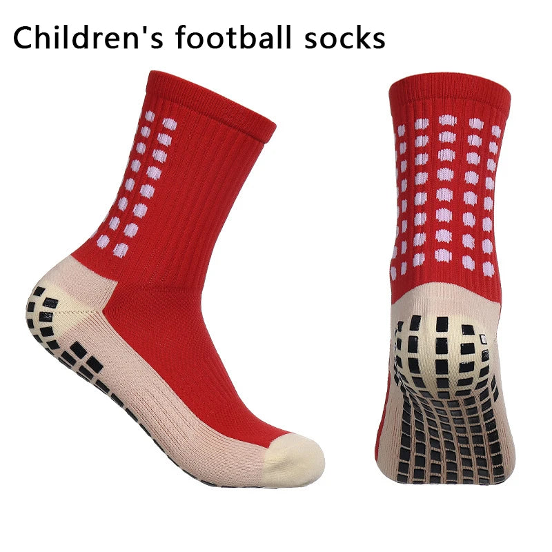 Kids Anti-Slip Football Socks (Size 34-39) - Breathable Grip Soccer Socks for Youth Athletic Training Calcetines Ciclismo