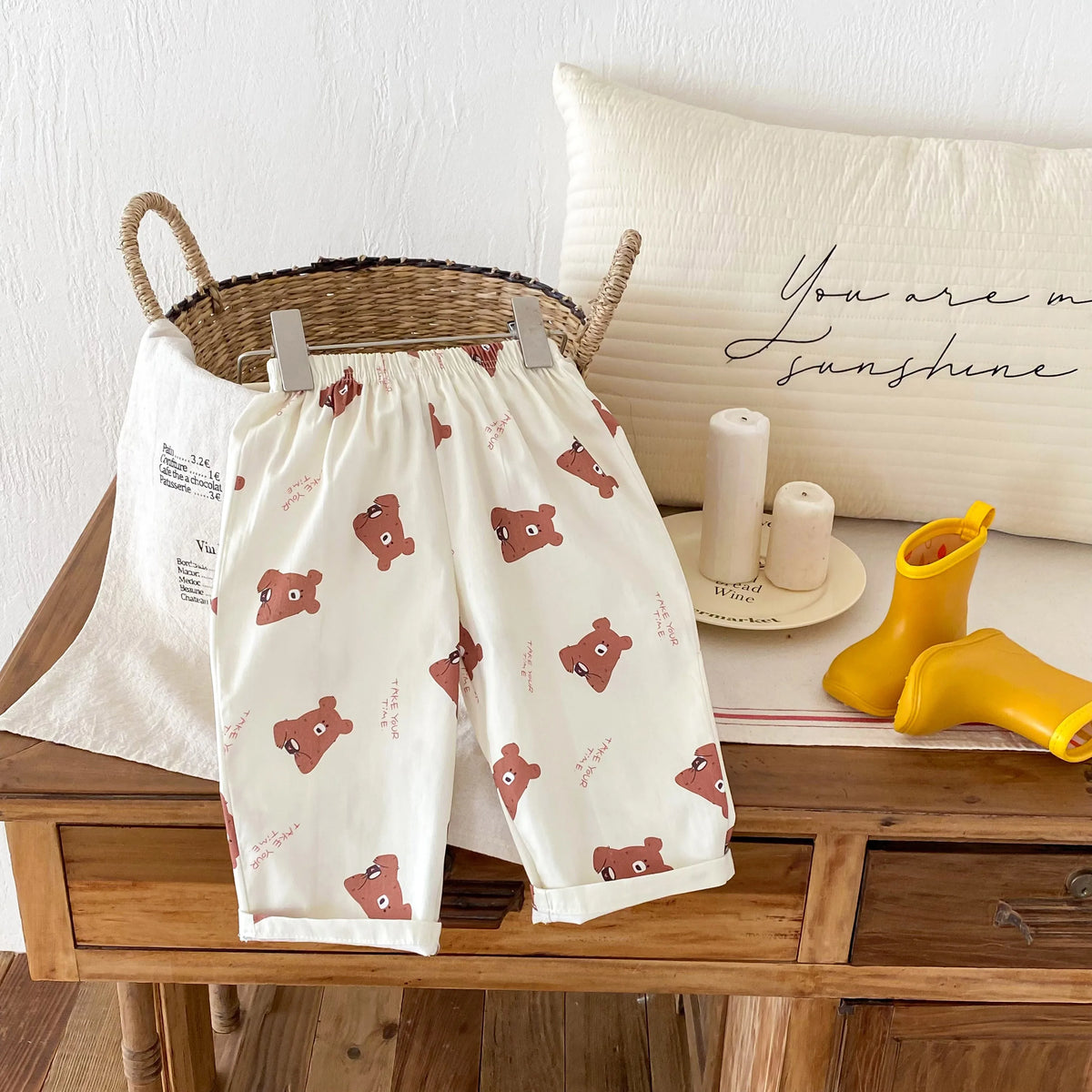 Fashion Plaid Pants Kids Boys Casual Sports Loose Trousers Toddler Spring New Style Thin Simple Versatile Print Pants Outer Wear