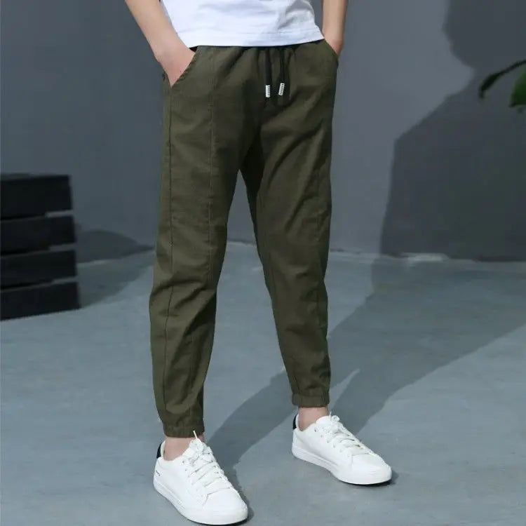 Summer New Boys Girls Pants Child Wear Pants Children's Cotton Trousers Casual Pants Kids Thin Trousers 5-6 8 10 12 14 Ages
