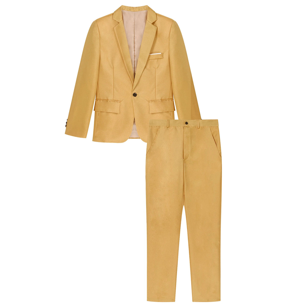 Men Gentleman Suit 2Pcs Formal Uniform Long Sleeve Lapel Blazer Jacket with Pants Office Meetings Business Wedding Party Outfits