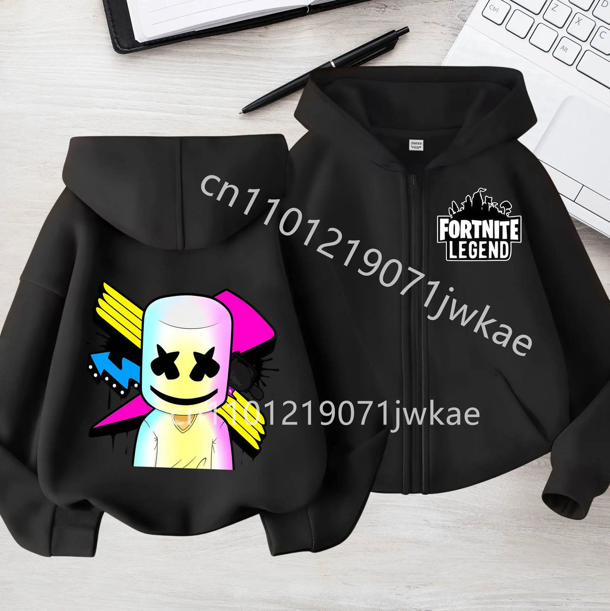 Kids Boys Coat Jackets 2026 Spring Children Clothing New Fortnites Child Zip-up Hoodie Cartoon Anime Hoodies Casual Breathable