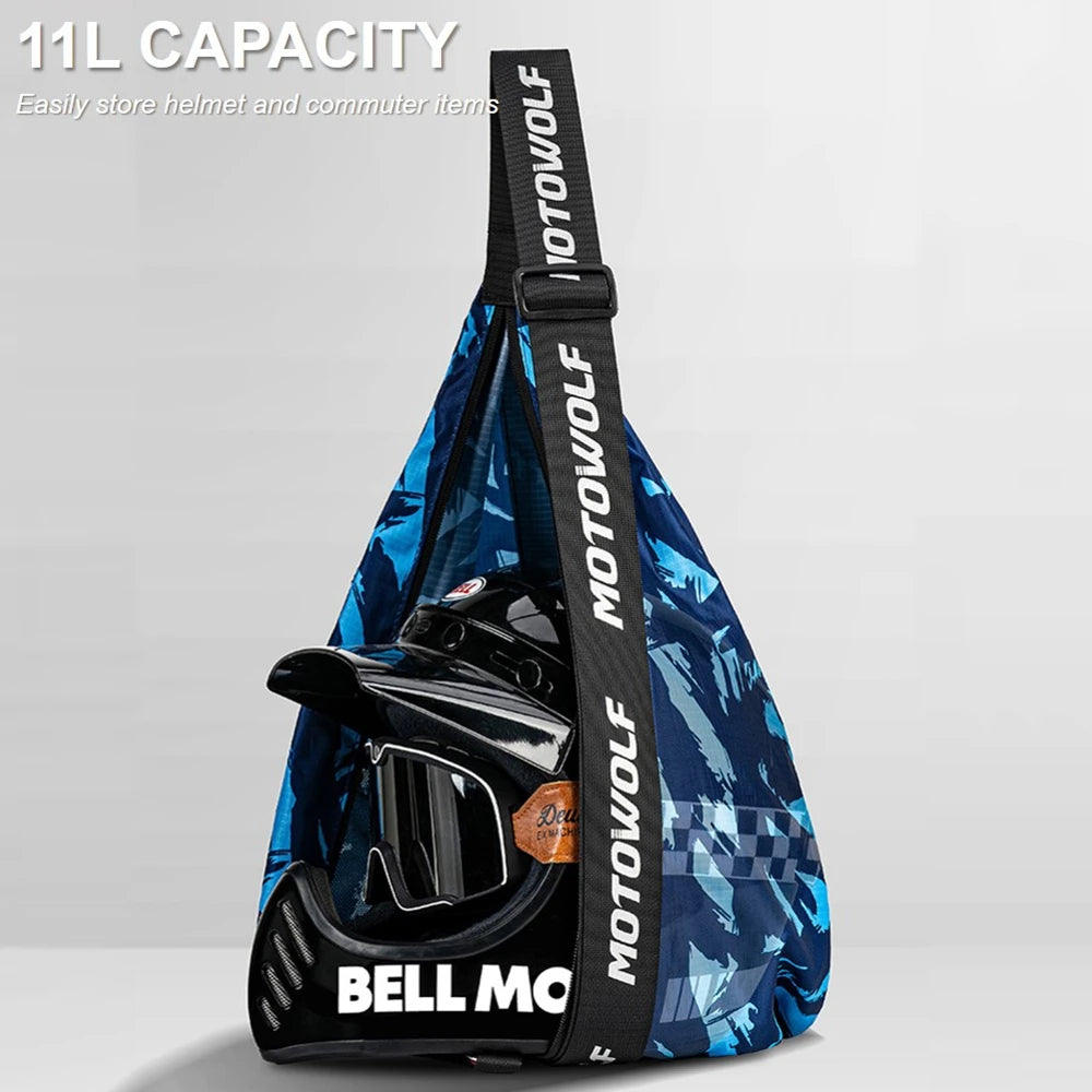 Simple Style Motorcycle Helmet Bag for Men Women Full Face Helmet Backpack Outdoor Sport Cycling Travel Bag Water-Repellent