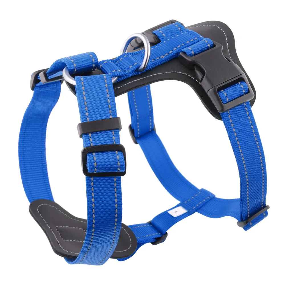 New High-quality Collars Harnesses Leather Dog Leash for Large Medium and Small Dogs Walking Harness Vest-style Pet Supplies