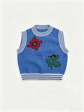 Kids Sweater Fall Winter 2026 New Fashion Boys and Girls Knitted Cardigan Sweater Cotton Cute Lapel Girls Dress Sleeveless Vest