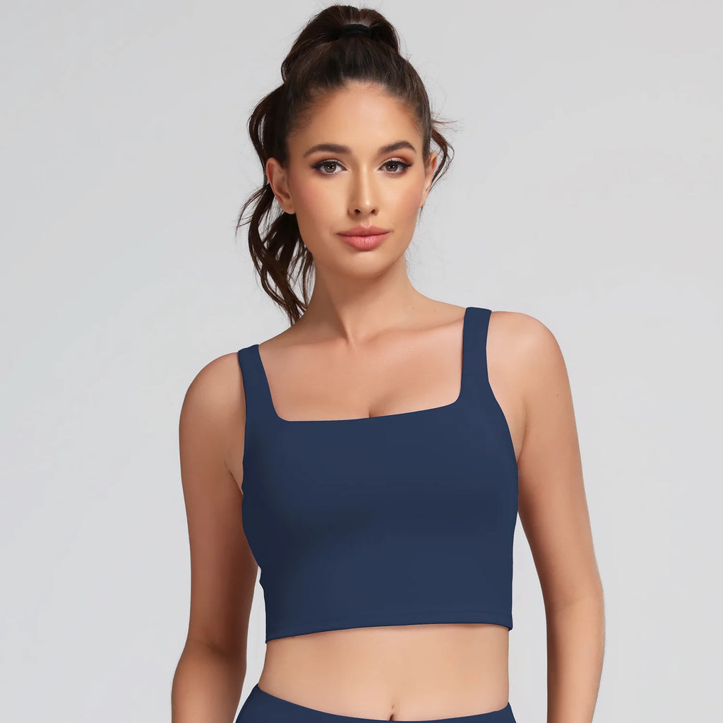 Women Sports Bra with Padded Beautiful Back Crop Top Yoga Vest  Gym Fitness Athletic Brassiere Gym Running Bra Sportswear